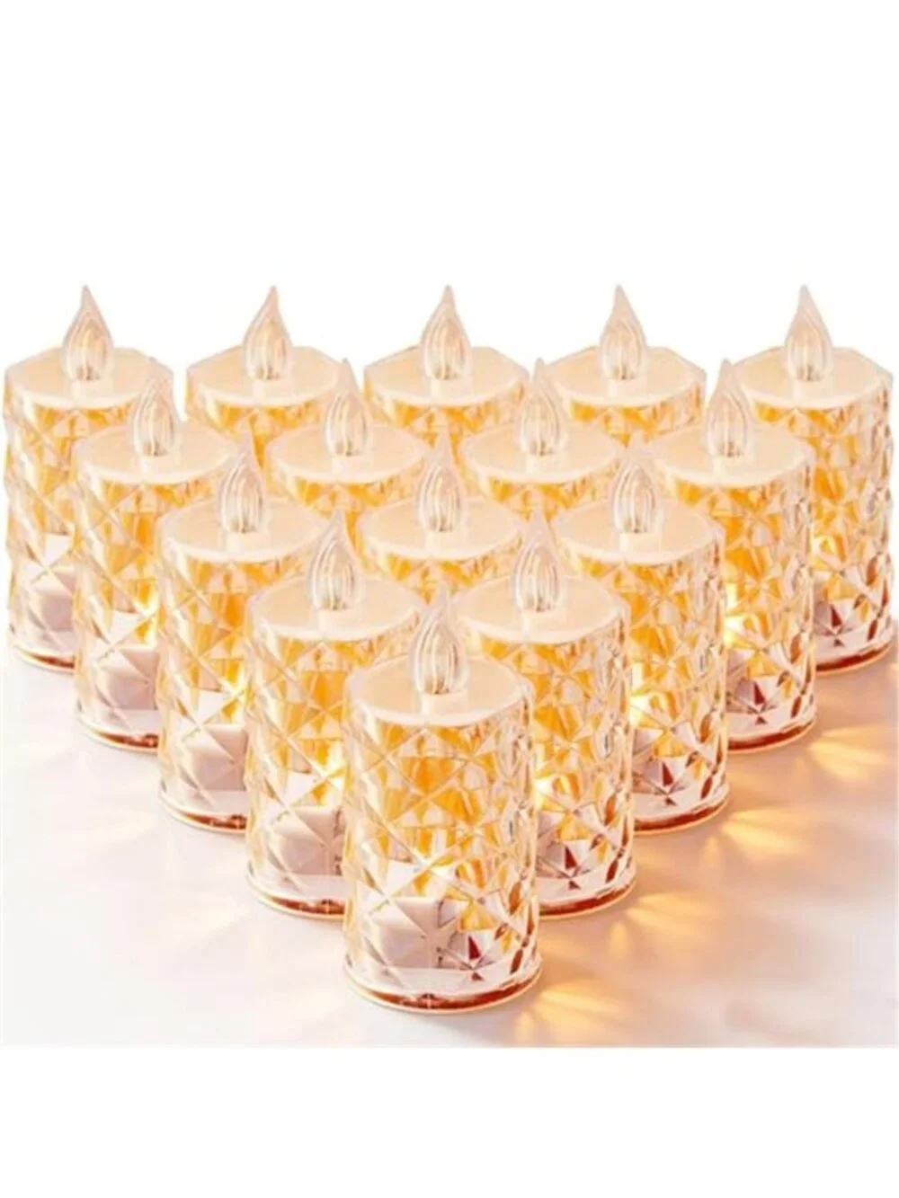 LED Flameless Candles 12Pk Battery Operated Flickering Tea Lights Indoor Outdoor